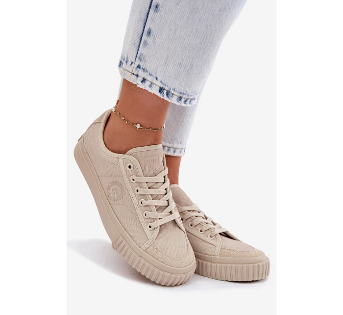 Nízké dámské tenisky Big Star model 22101556 béžové - Big Star Shoes Nízké dámské tenisky Big Star model 22101556 béžové - Big Star Shoes