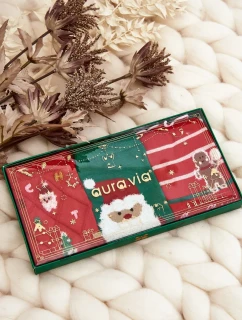 Sada vánočních ponožek pro mládež 3 balení