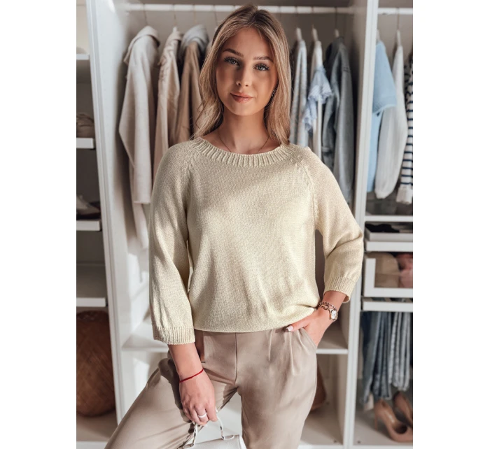 Dámský oversize svetr SOFTICAN béžový FashionStreet MY2432