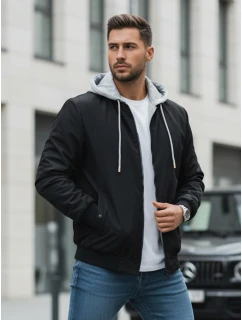 Pánská bunda bomber s kapucí černá FashionStreet TX5021