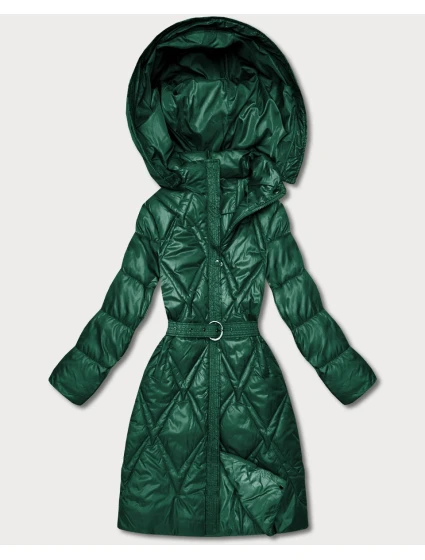 Zelený prošívaný kabát pro přechodné období s kapucí Goodlookin (Y3-9215-33) Zelený prošívaný kabát pro přechodné období s kapucí Goodlookin (Y3-9215-33)