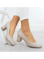 Lodičky Sergio Leone PB178 v tělové barvě s jehlovým podpatkem