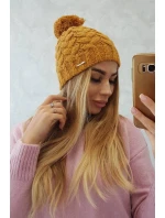 Fleecová čepice Waleria K307 hořčicová Fleecová čepice Waleria K307 hořčicová