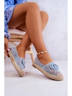 Dámské krajkové espadrilky s ozdobou modrý Summer Dream Dámské krajkové espadrilky s ozdobou modrý Summer Dream
