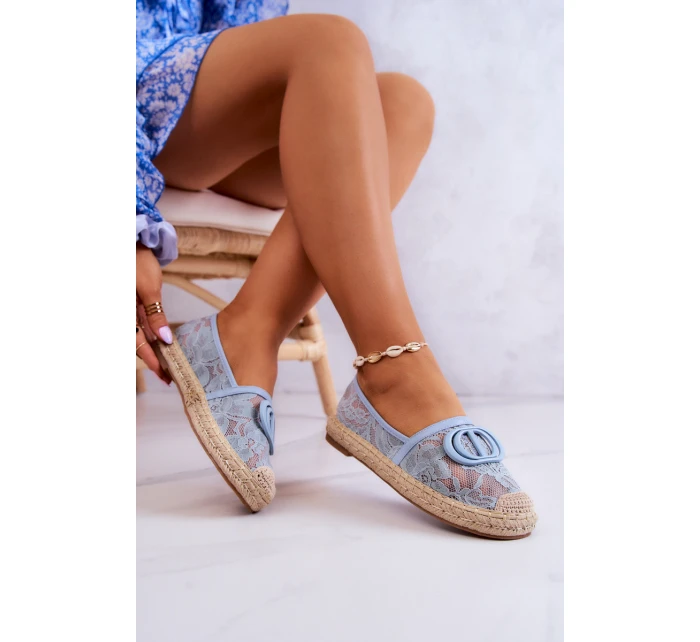 Dámské krajkové espadrilky s ozdobou modrý Summer Dream Dámské krajkové espadrilky s ozdobou modrý Summer Dream