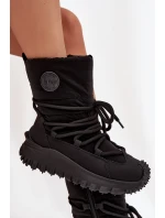 Dámské kožené sněhule na platformě Lee Cooper – černé Dámské kožené sněhule na platformě Lee Cooper – černé