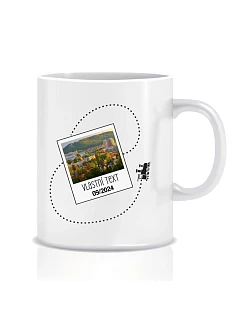 Personalizovaný klasický bílý keramický hrníček 300 ml s fotkou a cestovatelským motivem