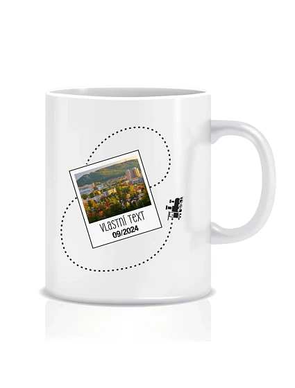 Personalizovaný klasický bílý keramický hrníček 300 ml s fotkou a cestovatelským motivem Personalizovaný klasický bílý keramický hrníček 300 ml s fotkou a cestovatelským motivem