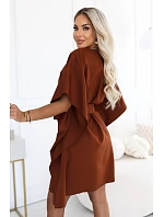 Dámské šaty SOFIA hnědé model 22384864 - numoco Dámské šaty SOFIA hnědé model 22384864 - numoco