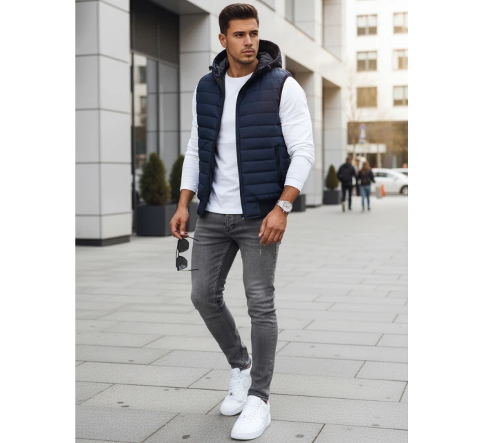Pánská tmavě modrá vesta Dstreet model 21965584 - FashionStreet