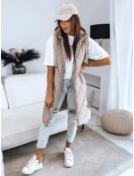 Dámská prošívaná vesta ZIPIS béžová FashionStreet TY3216