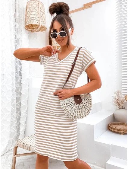 bavlněné letní pruhované šaty model 21297352 - Moon