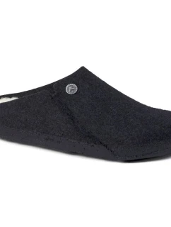 Dámské/pánské zateplené pantofle Birkenstock Anthracite wool felt narrow narrow (1015084)