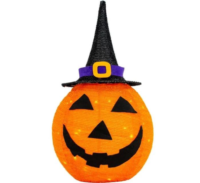 DEKORATIVNÍ DÝNĚ S KLOBOUKEM 68CM HALLOWEEN 30LED