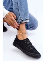 Dámské hladké nízké tenisky Big Star model 21608603 Černá - Big Star Shoes Dámské hladké nízké tenisky Big Star model 21608603 Černá - Big Star Shoes