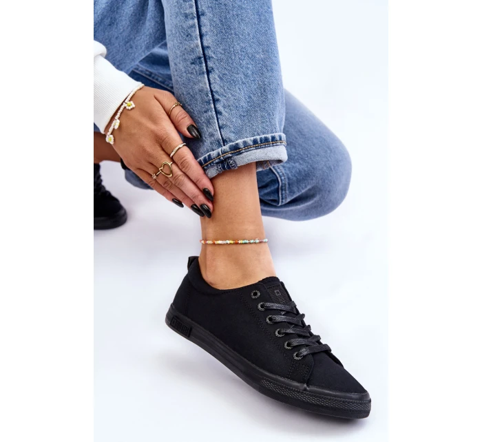 Dámské hladké nízké tenisky Big Star model 21608603 Černá - Big Star Shoes Dámské hladké nízké tenisky Big Star model 21608603 Černá - Big Star Shoes