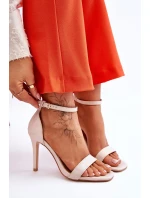 Módní sandály Beige béžové model 21612457 - VINCEZA