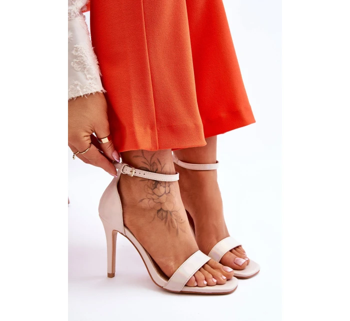 Módní sandály Beige béžové model 21612457 - VINCEZA