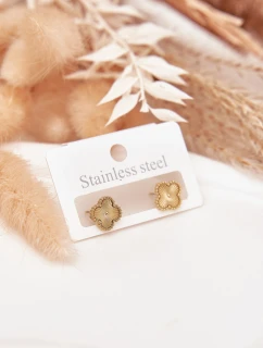 Náušnice ze nerezové oceli zlaté