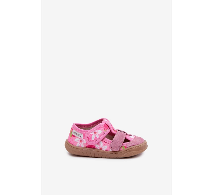 Dětské pantofle Barefoot Růžové model 22101047 - Milami Dětské pantofle Barefoot Růžové model 22101047 - Milami