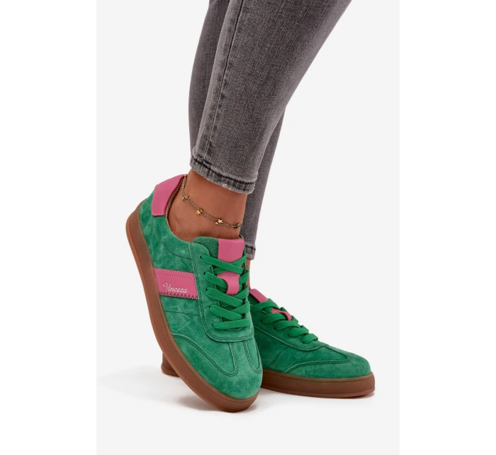 Semišové tenisky Vinceza – zelené