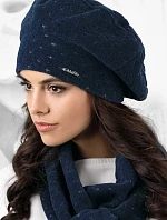 Dámský baret model 163229 tmavě modrá - Kamea