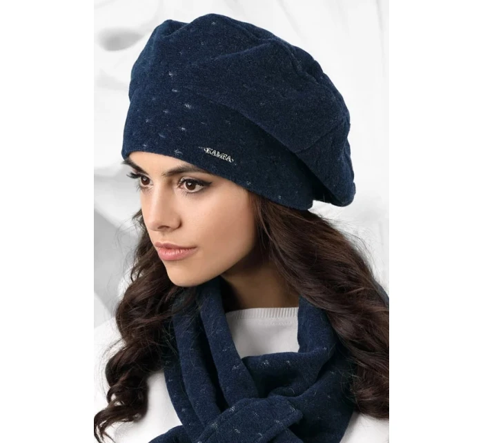 Dámský baret model 163229 tmavě modrá - Kamea