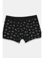 Pánské boxerky PREMIUM BB006-04 Černá se žlutou - Noviti Pánské boxerky PREMIUM BB006-04 Černá se žlutou - Noviti