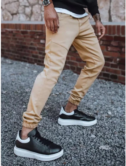 Pánské tepláky jogger béžové Dstreet UX3301 Pánské tepláky jogger béžové Dstreet UX3301