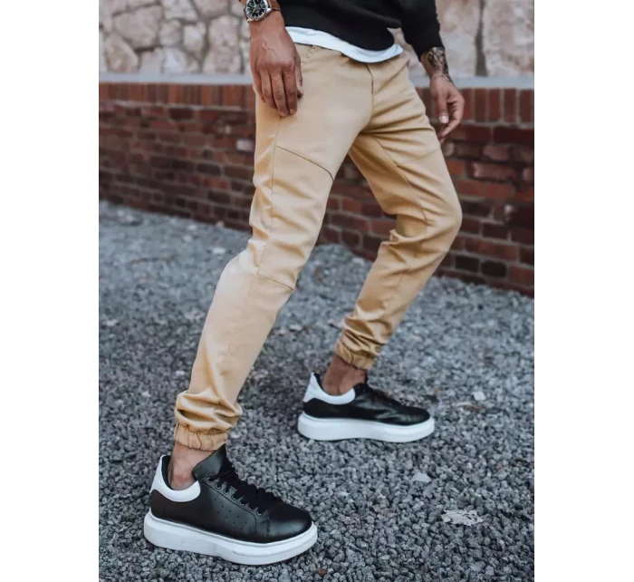 Pánské tepláky jogger béžové Dstreet UX3301 Pánské tepláky jogger béžové Dstreet UX3301