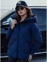 Dámská prošívaná zimní bunda COZYLUX s kapucí tmavě modrá FashionStreet TY4557