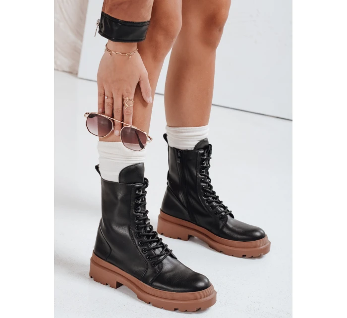 Dámské vázané boty HARDSTEP černé FashionStreet ZY0531