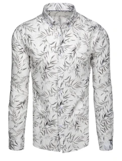 Pánská košile s listy bílá Dstreet model 21989343 - FashionStreet
