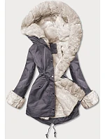 Parka s kožešinovou podšívkou grafitová (5M763-105) Parka s kožešinovou podšívkou grafitová (5M763-105)