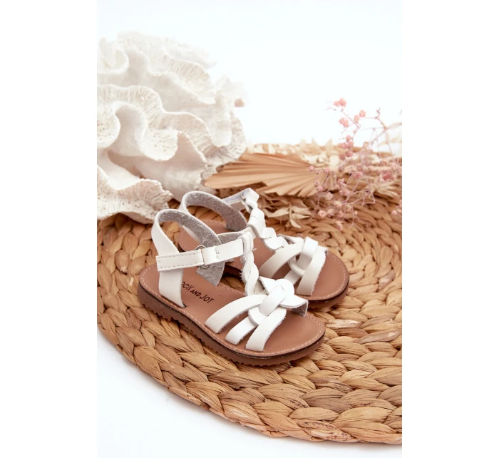 Dětské sandálky se suchým zipem bílé Marimona Dětské sandálky se suchým zipem bílé Marimona