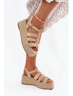 Dámské Sandály S Pásky A Béžové model 21698907 - Boto