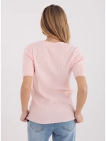 Sweter PM SW B model 21821429 jasny różowy - FPrice Sweter PM SW B model 21821429 jasny różowy - FPrice