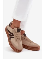 Semišové tenisky na platformě – béžové Corynelle Semišové tenisky na platformě – béžové Corynelle