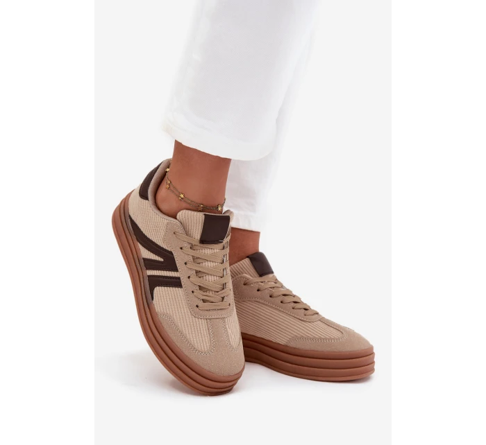 Semišové tenisky na platformě – béžové Corynelle Semišové tenisky na platformě – béžové Corynelle