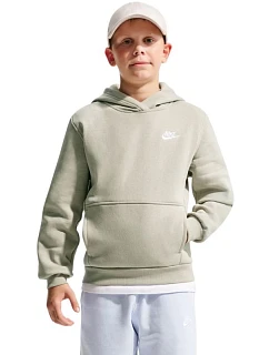 Dětská mikina Nike Sportswear Club Fleece, světle zelená, FD3000 304, velikost M