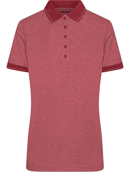Daiber JN 705 Dámské žerzejové melírované polo 02.0705 wine melange/wine Daiber JN 705 Dámské žerzejové melírované polo 02.0705 wine melange/wine