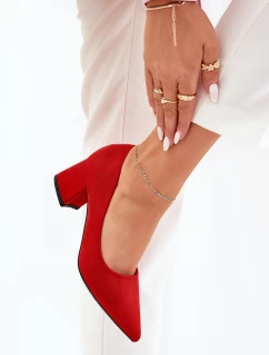 Dámské lodičky se  na sloupku červené model 21690444 - Boto