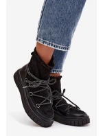 Dámské sněhule s šněrováním Černé model 21757757 - Boto Dámské sněhule s šněrováním Černé model 21757757 - Boto