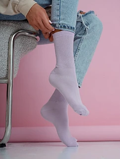 Dámské pruhované model 22044947 fialové ponožky - Milena