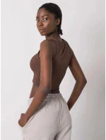 Dámský top TK RP TP 333435.19P tmavě hnědý