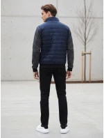 Pánská přechodná prošívaná bunda tmavě modrá FashionStreet TX4397