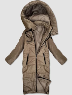 Béžová dlouhá lehce zateplená dámská bunda S'West (B8510-12)