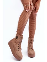 Botky Na Masivní Platformě Bežové model 21634150 - VINCEZA