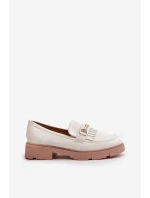 Dámské Mokasíny S Dekorací Eko Kůže Bílé model 21670531 - Boto Dámské Mokasíny S Dekorací Eko Kůže Bílé model 21670531 - Boto