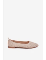 Síťované Textilní Baleríny Dámské Béžové model 21702996 - Boto Síťované Textilní Baleríny Dámské Béžové model 21702996 - Boto